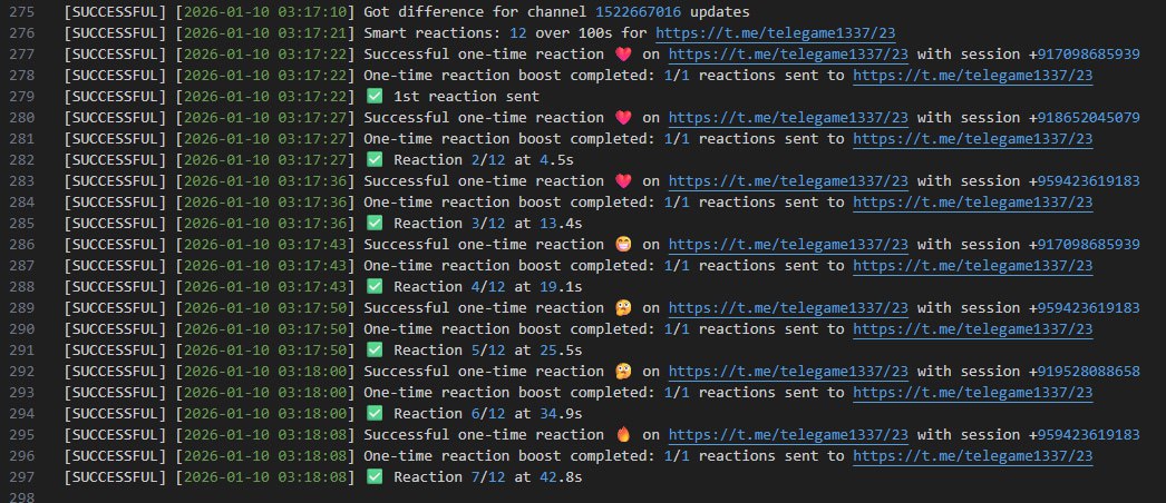 Бот для накрутки реакций и просмотров